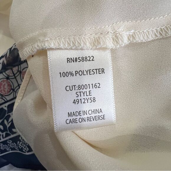 Max Studio Sleeveless Fit And Flare Boho Print Dress Pink Cream Blue Large NEW - Picture 8 of 13